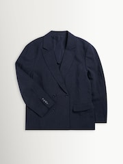 Percival Blue Clifton Boxy Double Breasted Blazer - Image 10 of 10