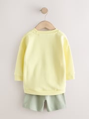 Yellow Surf Day Crew Neck Sweatshirt and Shorts Set (3mths-7yrs) (3mths-7yrs) - Image 3 of 5