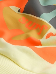 Yellow Surf Day Crew Neck Sweatshirt and Shorts Set (3mths-7yrs) (3mths-7yrs) - Image 4 of 5