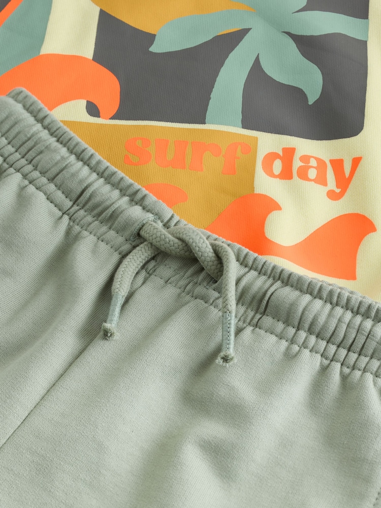 Yellow Surf Day Crew Neck Sweatshirt and Shorts Set (3mths-7yrs) (3mths-7yrs) - Image 9 of 9 Yellow Surf Day Crew Neck Sweatshirt and Shorts Set (3mths-7yrs) (3mths-7yrs) - Image 9 of 9