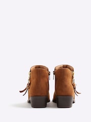River Island Brown Suedette Zip Ankle Boots - Image 4 of 5