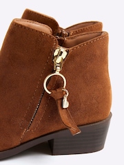 River Island Brown Suedette Zip Ankle Boots - Image 5 of 5