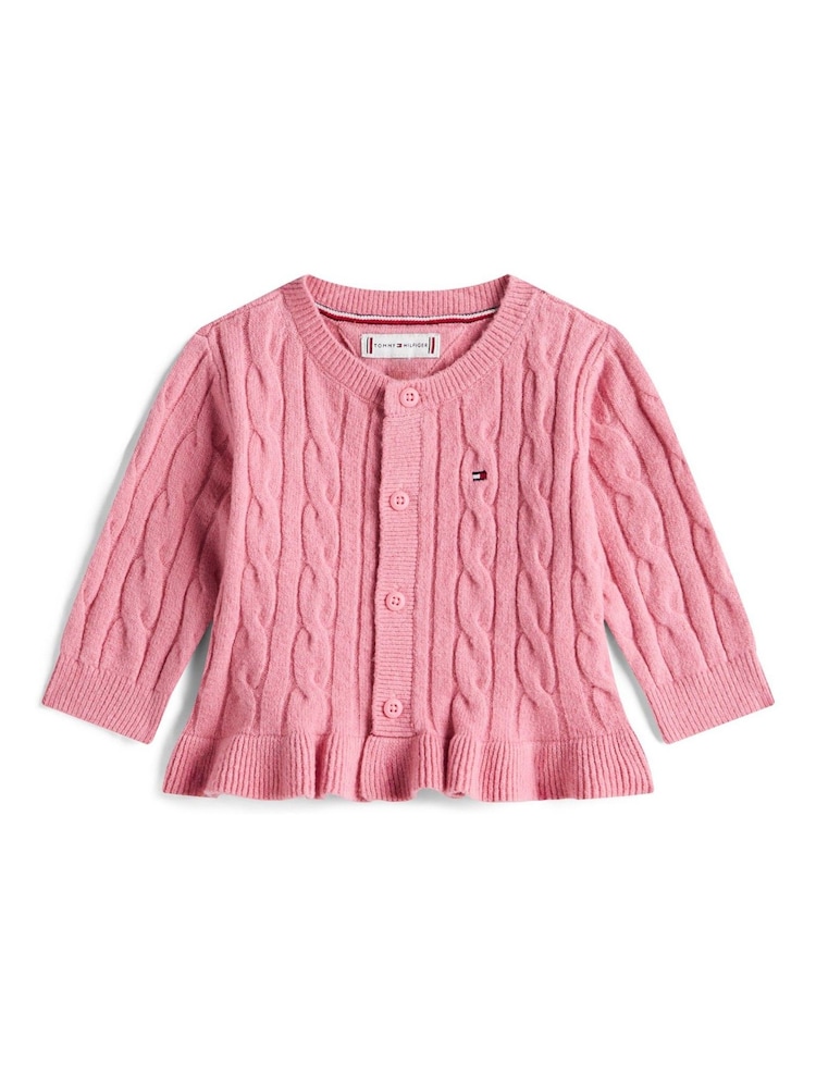 Tommy Hilfiger Pink Varsity Sweatshirt And Joggers Set - Image 1 of 2