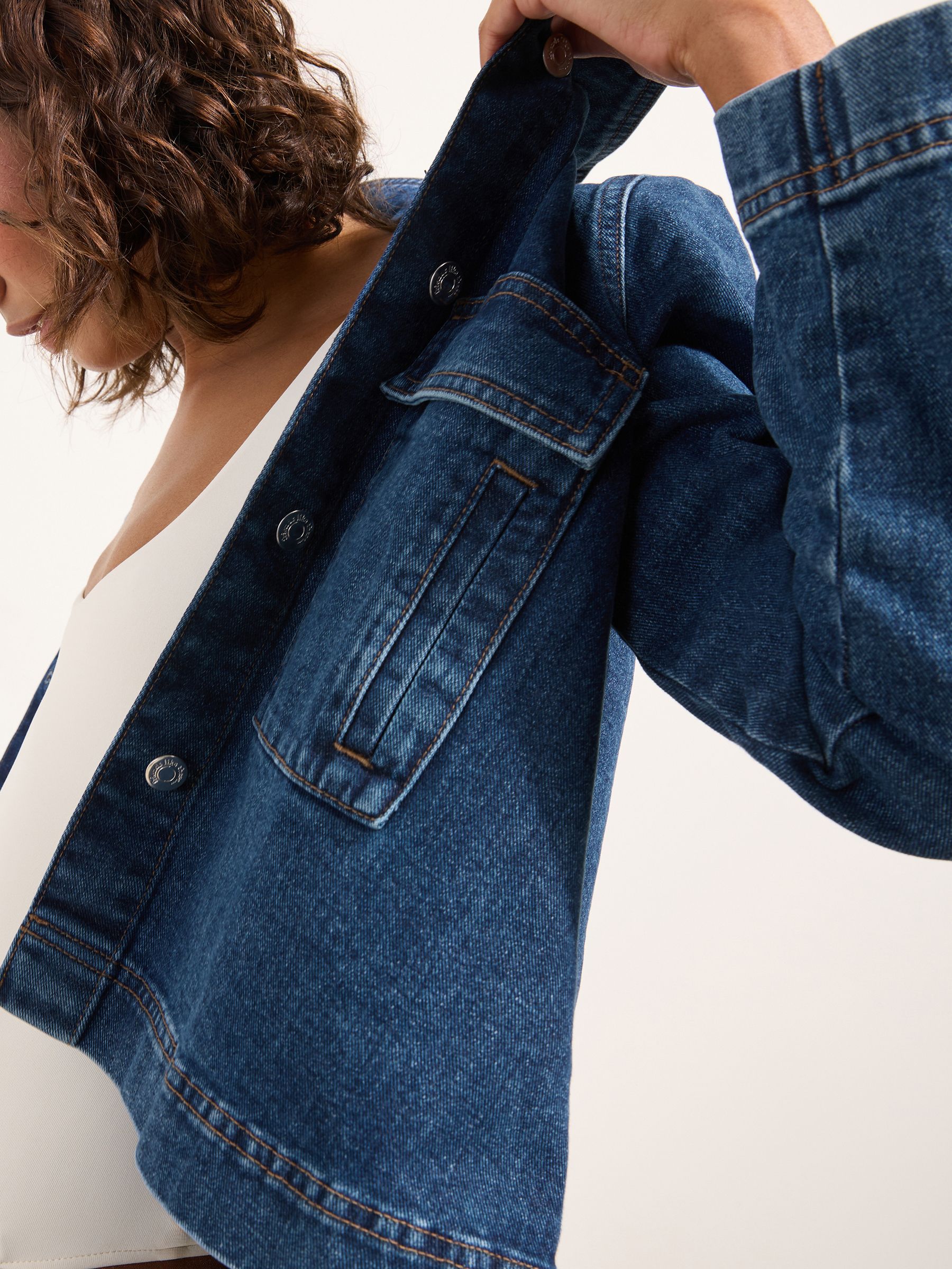 Buy Friends Like These Blue Denim Swing Back Short Jacket from