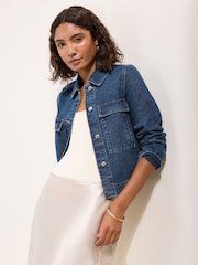 Friends Like These Blue Denim Swing Back Short Jacket - Image 3 of 5
