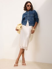 Friends Like These Blue Denim Swing Back Short Jacket - Image 4 of 5