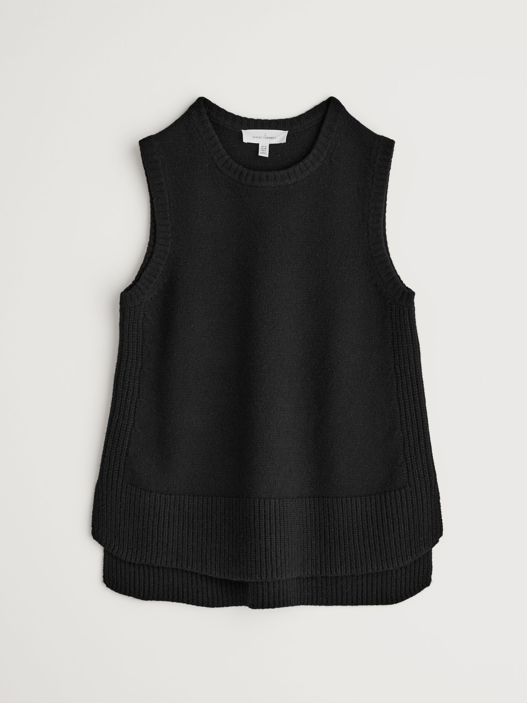 Buy Seasalt Cornwall Black Coupling Knitted Vest from Next Luxembourg
