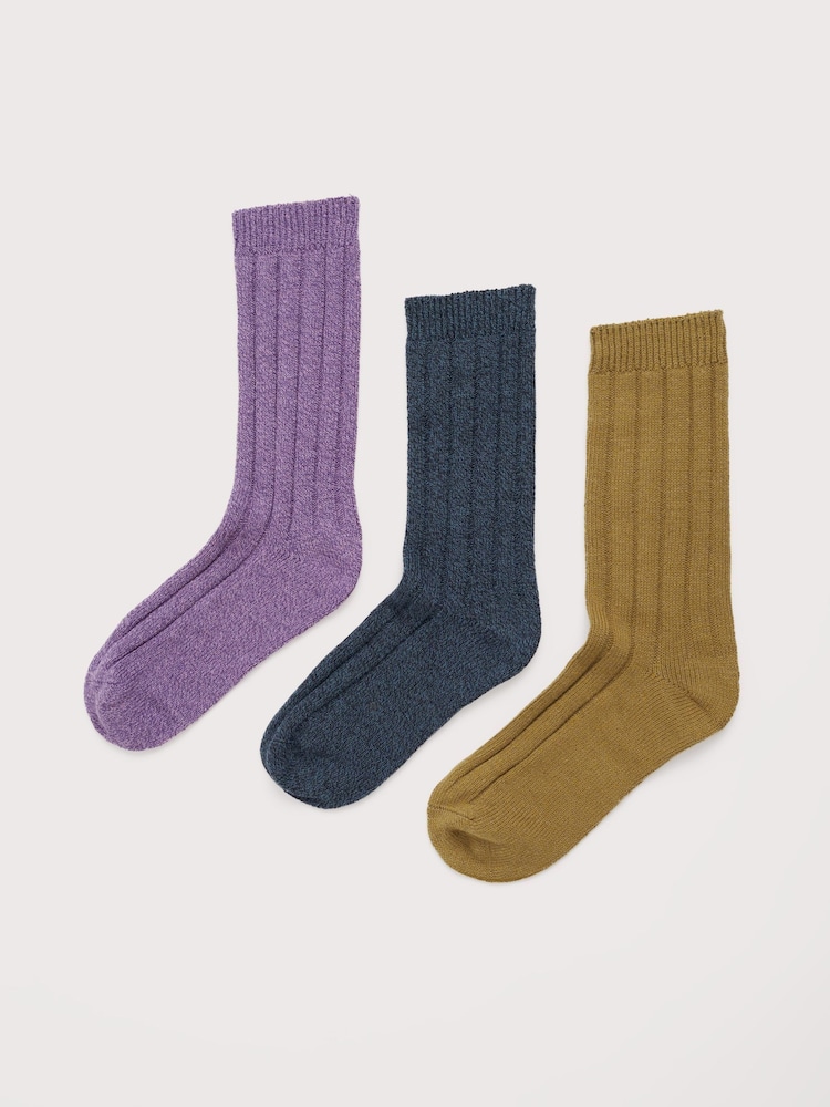 Seasalt Cornwall Blue Gift Box of 3 Womens Bloomin Good Socks - Image 1 of 2