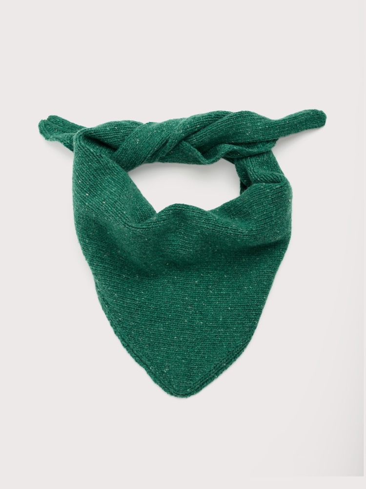 Seasalt Cornwall Green Wild Bilberry Knitted Triangle Scarf - Image 7 of 7