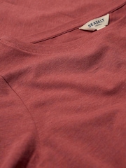 Seasalt Cornwall Red Easel Long Sleeve Top in Cotton Jersey - Image 5 of 5