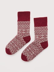 Seasalt Cornwall Red Womens House Socks - Image 1 of 1