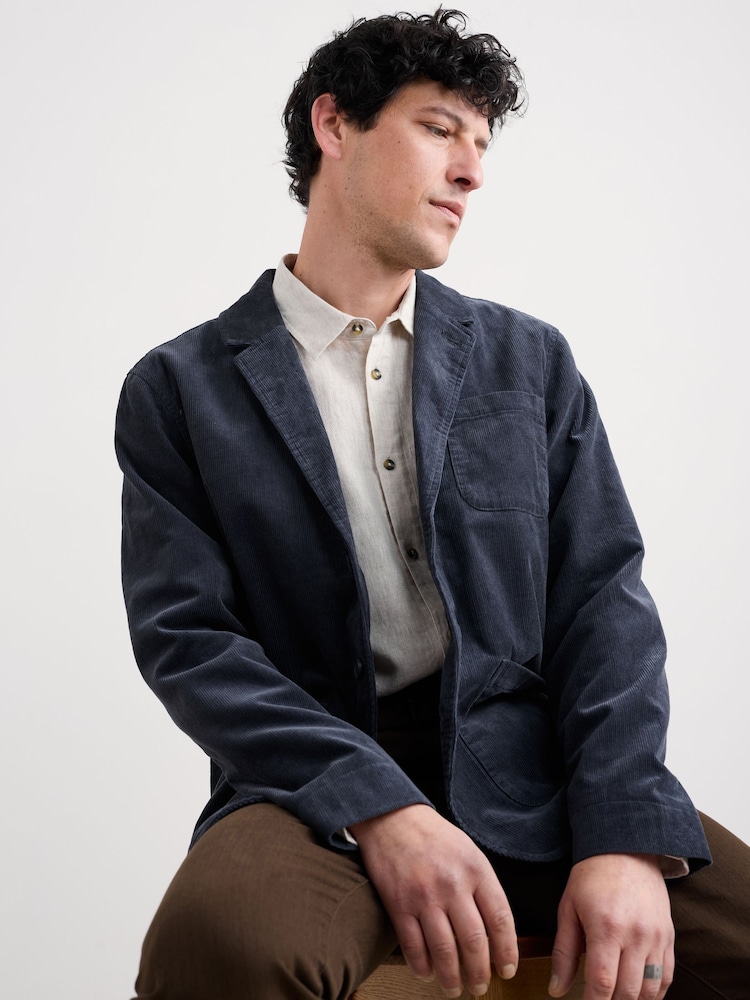 Seasalt Cornwall Grey Mens Plantsman Cord Blazer - Image 1 of 5