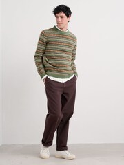 Seasalt Cornwall Green Mens Carracks Fair Isle Jumper - Image 1 of 9