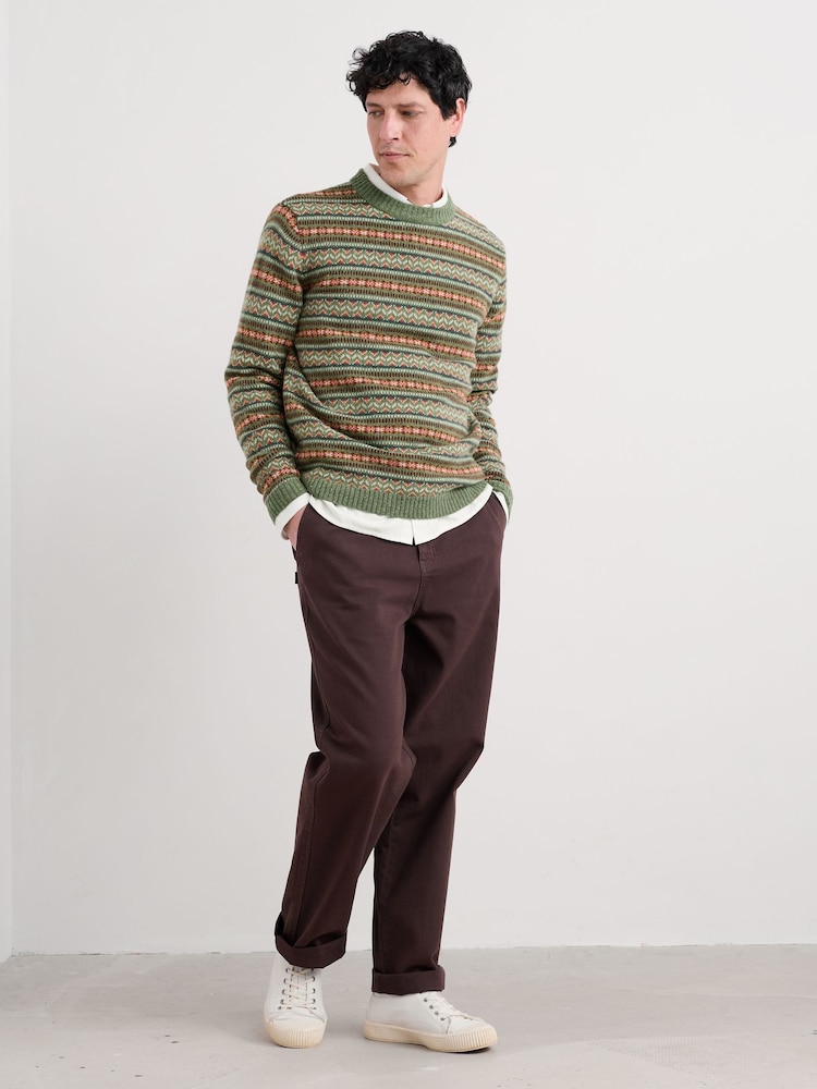 Seasalt Cornwall Green Mens Carracks Fair Isle Jumper - Image 1 of 9
