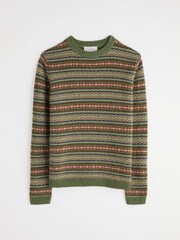 Seasalt Cornwall Green Mens Carracks Fair Isle Jumper - Image 9 of 9