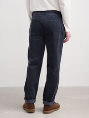 Seasalt Cornwall Grey Mens Yeoman Relaxed Tapered Cord Trousers - Image 2 of 5