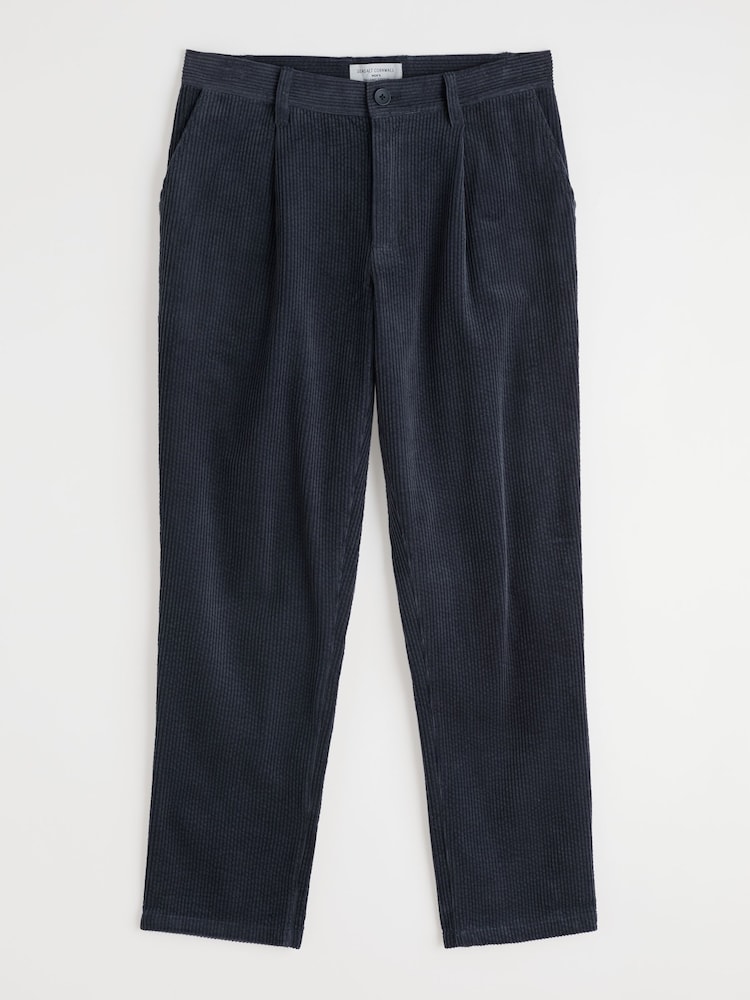 Seasalt Cornwall Grey Mens Yeoman Relaxed Tapered Cord Trousers - Image 5 of 5