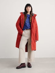 Seasalt Cornwall Red Tall Janelle Waterproof Raincoat - Image 1 of 5
