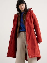 Seasalt Cornwall Red Tall Janelle Waterproof Raincoat - Image 3 of 5