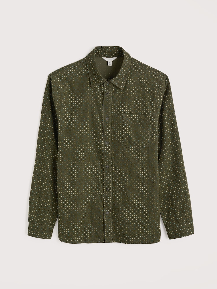 Seasalt Cornwall Green Mens Shoreman Printed Cord Shirt - Image 1 of 2