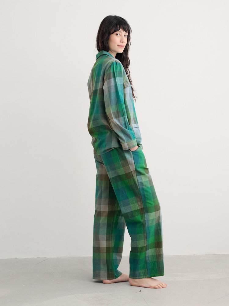 Seasalt Cornwall Green Sailing Moon Pyjamas - Image 2 of 5