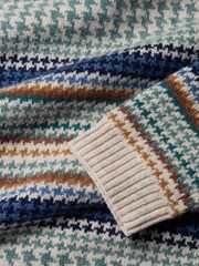Seasalt Cornwall Blue Mens Stennack Jumper Made With Lambswool - Image 7 of 8