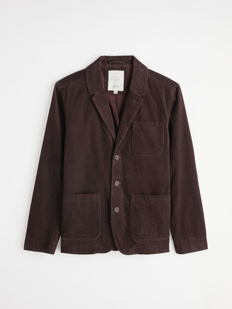 Seasalt Cornwall Brown Mens Plantsman Cord Blazer - Image 5 of 5
