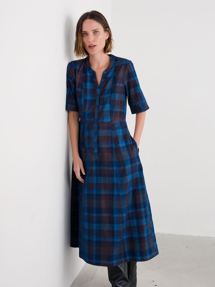 Seasalt Cornwall Blue Wightwick Denim Midi Dress - Image 1 of 5