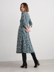 Seasalt Cornwall Blue Petite Veronica Midi Dress in Cotton Jersey - Image 2 of 5