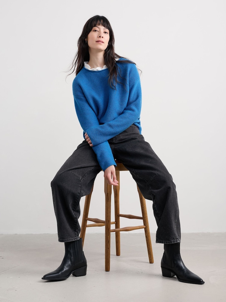 Seasalt Cornwall Jetty Blue Fruity Jumper - Image 1 of 5 Seasalt Cornwall Jetty Blue Fruity Jumper - Image 1 of 5
