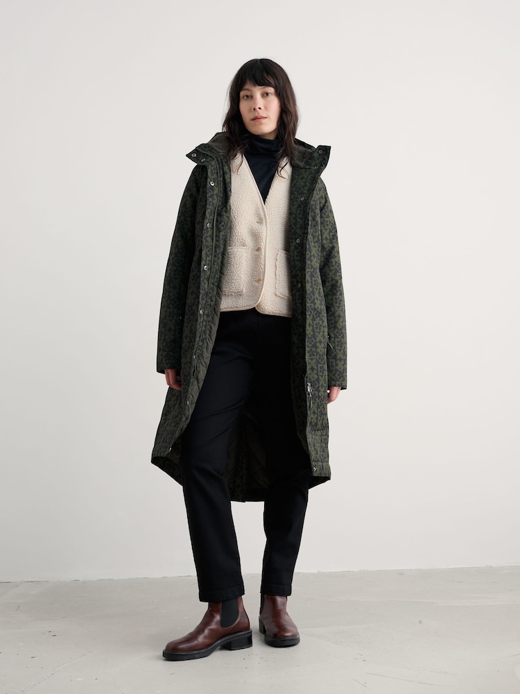 Seasalt Cornwall Olive Green Tall Holywell Bay Waterproof Coat - Image 1 of 5 Seasalt Cornwall Olive Green Tall Holywell Bay Waterproof Coat - Image 1 of 5