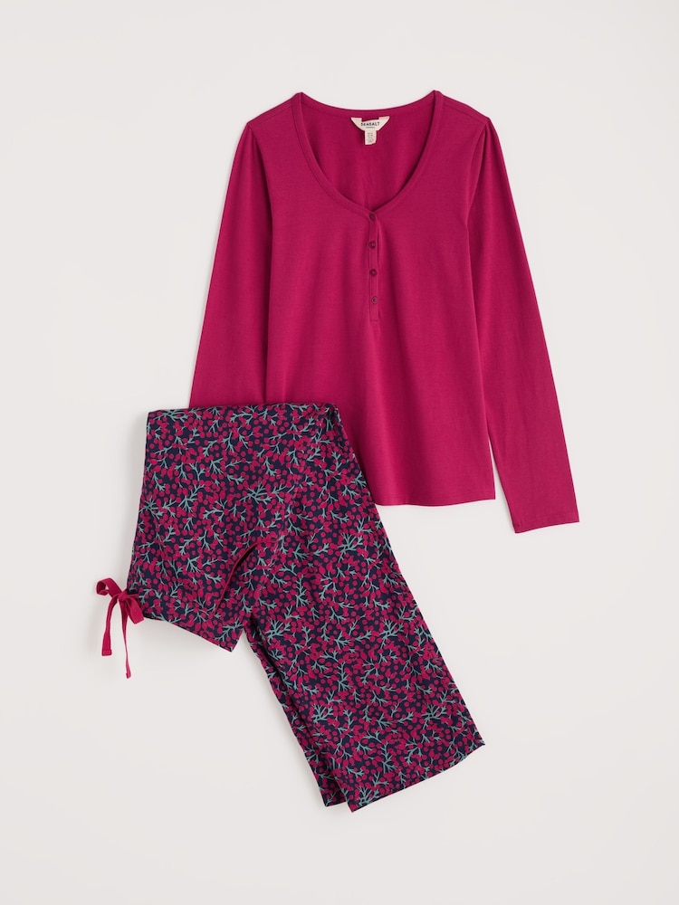 Seasalt Cornwall Blue Evening Path Cotton Pyjamas - Image 1 of 5