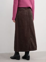 Seasalt Cornwall Brown Window Wren Cord Midi Skirt - Image 2 of 5