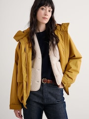 Seasalt Cornwall Yellow Portheras Waterproof Jacket - Image 1 of 5