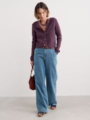 Seasalt Cornwall Purple Cardigan - Image 3 of 5