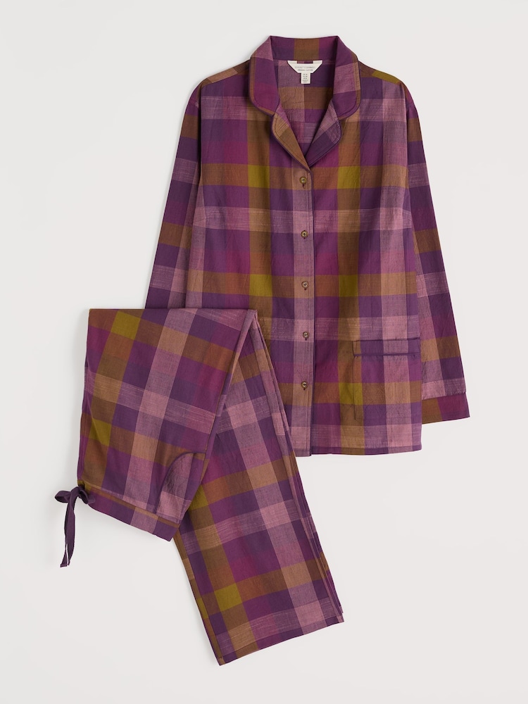 Seasalt Cornwall Purple Sailing Moon Pyjamas - Image 1 of 5 Seasalt Cornwall Purple Sailing Moon Pyjamas - Image 1 of 5