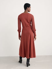 Seasalt Cornwall Red Herring Gull Knitted Dress in Cotton - Image 2 of 5