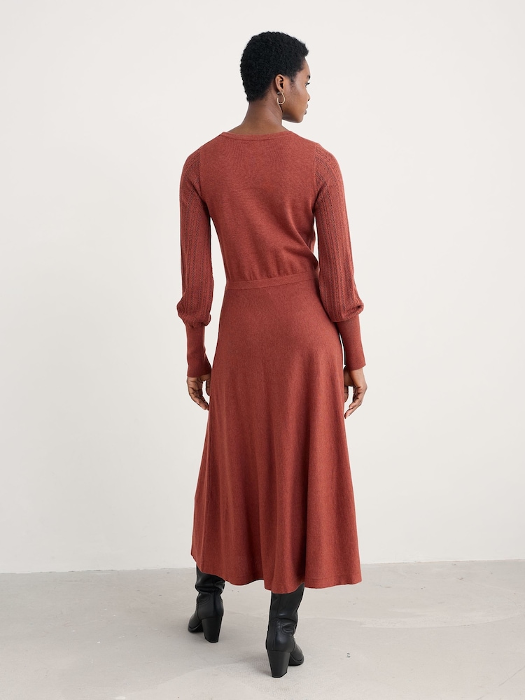 Seasalt Cornwall Red Herring Gull Knitted Dress in Cotton - Image 2 of 5