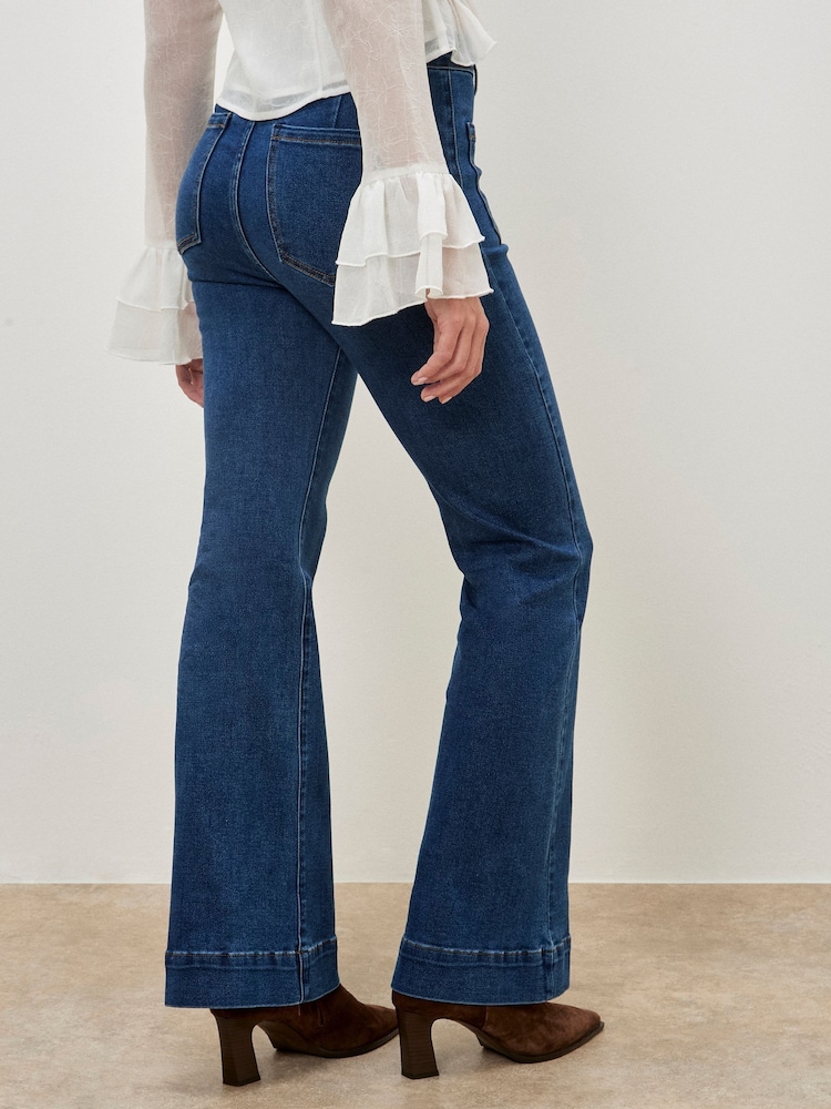 Apricot Blue Luci Two Pocket Flare Jeans - Image 6 of 6 Apricot Blue Luci Two Pocket Flare Jeans - Image 6 of 6