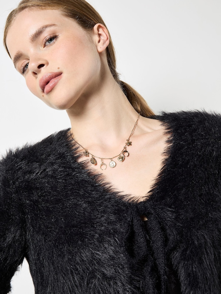 Apricot Black Super Fluffy Bolero - Image 4 of 4 Apricot Black Super Fluffy Bolero - Image 4 of 4