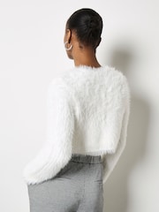 Apricot White Super Fluffy Bolero - Image 4 of 4