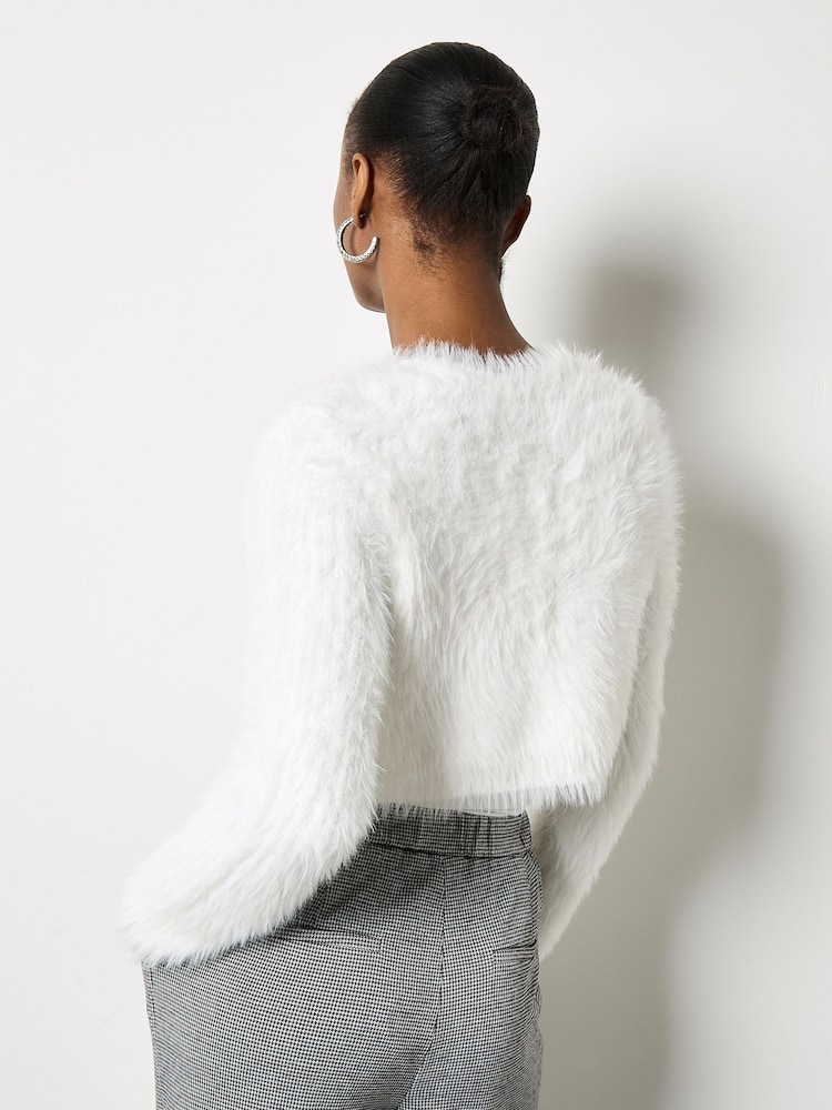 Apricot White Super Fluffy Bolero - Image 4 of 4 Apricot White Super Fluffy Bolero - Image 4 of 4