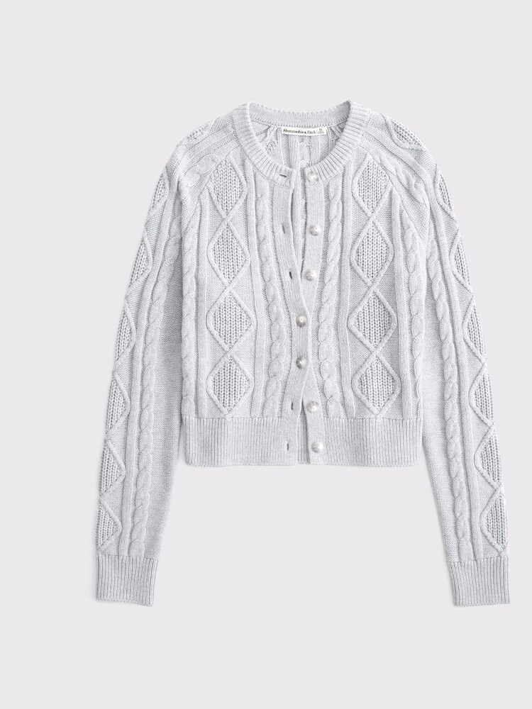 Abercrombie & Fitch Grey Cardigan - Image 6 of 6