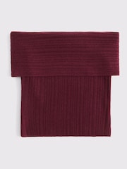 Abercrombie & Fitch Red Off The Shoulder Foldover Top - Image 8 of 8