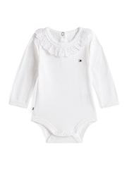 Tommy Hilfiger White Essential Broderie Anglaise Collar Bodysuit - Image 1 of 3