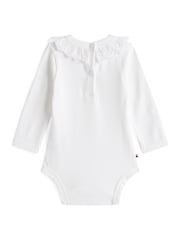 Tommy Hilfiger White Essential Broderie Anglaise Collar Bodysuit - Image 3 of 3