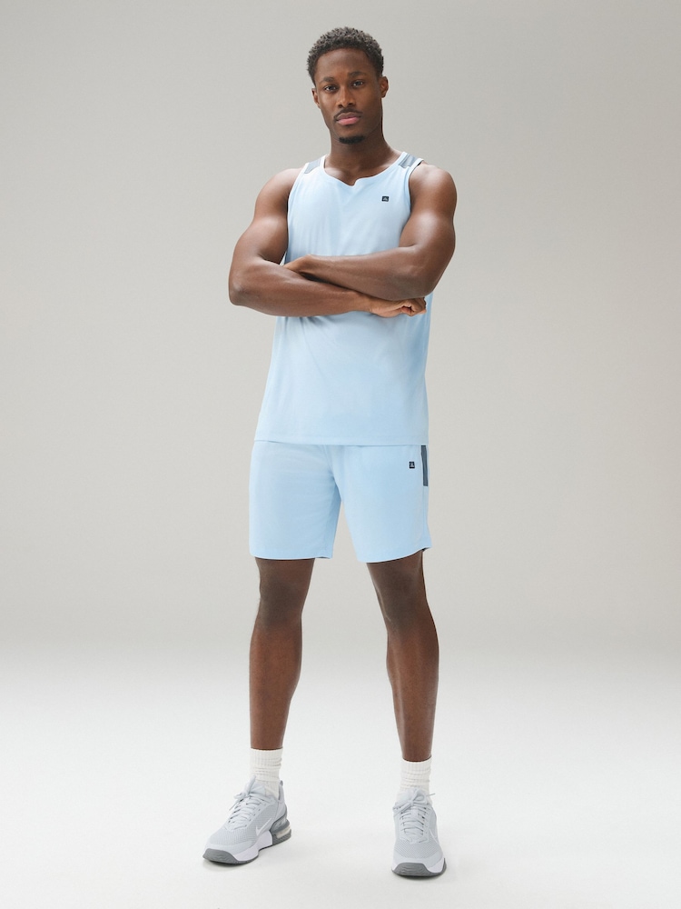 Light Blue Active Training Gym Shorts - Image 2 of 7