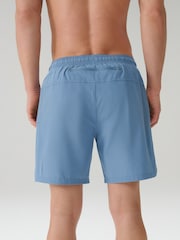Steel Blue 7 Inch Active Gym Sports Shorts - Image 3 of 9