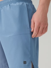 Steel Blue 7 Inch Active Gym Sports Shorts - Image 4 of 9