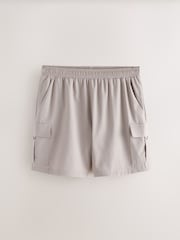 Culoarea pietrei neutră - Pantaloni scurți de antrenament Cargo Active Gym - Imaginea 6 din 11